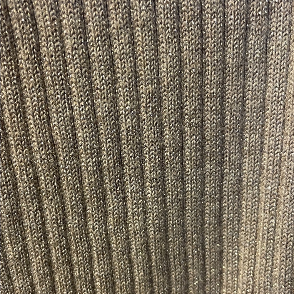 GAP Gold Shimmer Ribbed Button-Up Cardigan - Beige - Picture 6 of 7